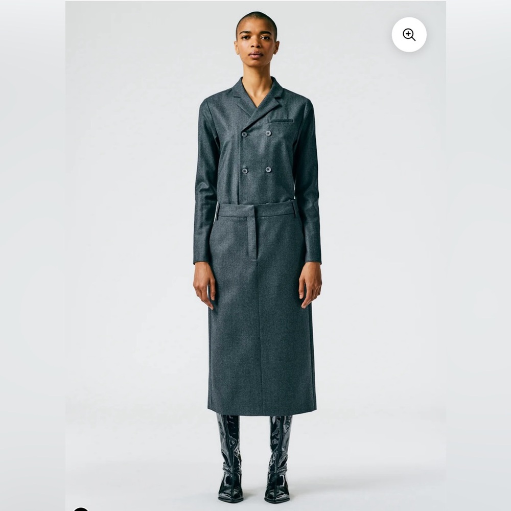 Tibi Superfine Wool Midi Trouser Skirt